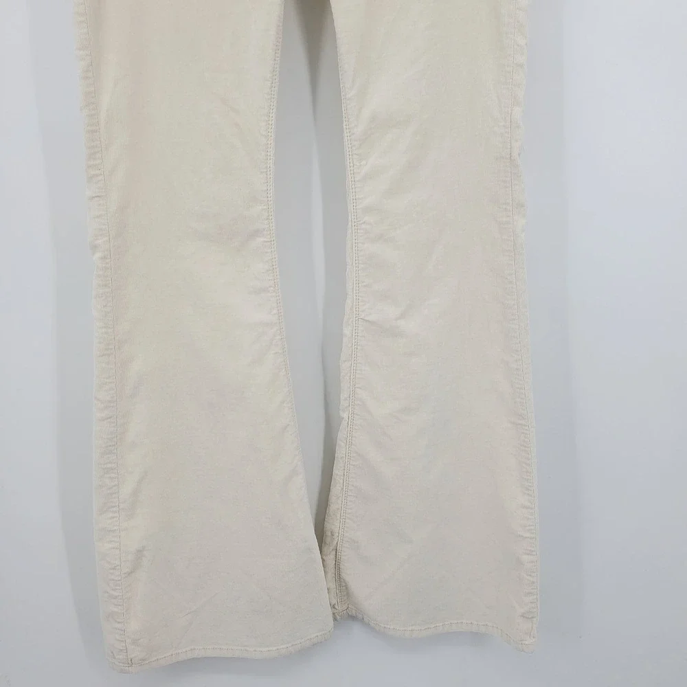 We The Free Free People Corduroy Flare Pants Cream Size 29 Boho Hippie Festival